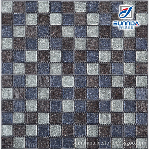 2016 fashion design mosaic tiles,silver foil glitter mosaic tiles,brushed stainless steel mosaic tiles
